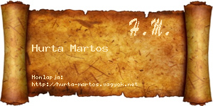 Hurta Martos névjegykártya